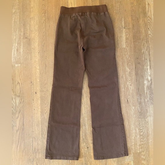 DG2 by Diane Gilman Brown Denim Bootcut Sailor Style Jeggings, Size ST - Picture 5 of 13